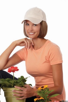 Accessories_Henry Margu_Wigs Shorty Hat Beige by Henry Margu | Cotton Cap w/ Synthetic Hair | Clearance
