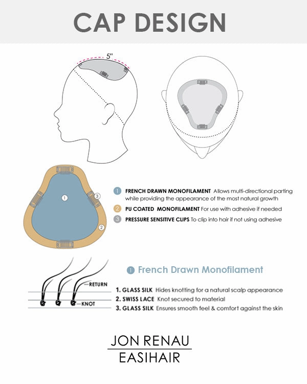 Accessories_Jon Renau_Wigs EasiPart French XL 8 inch | Monofilament Remy Human Hair Topper by Jon Renau