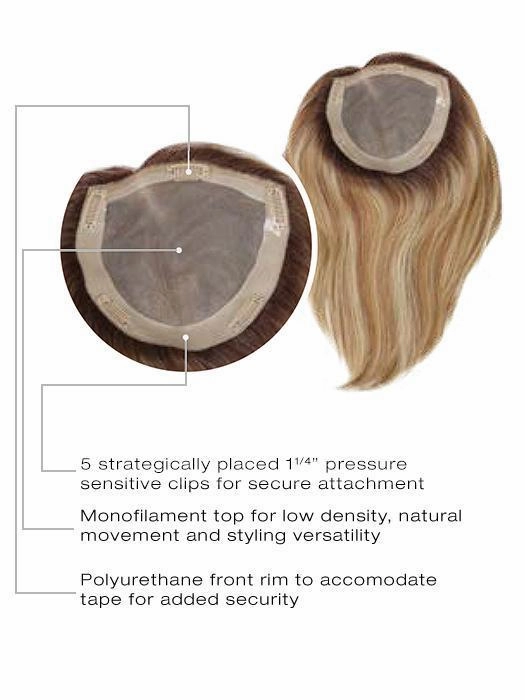 Accessories_Raquel Welch_Wigs Gilded 12" | Human Hair Top Piece (Mono Top)