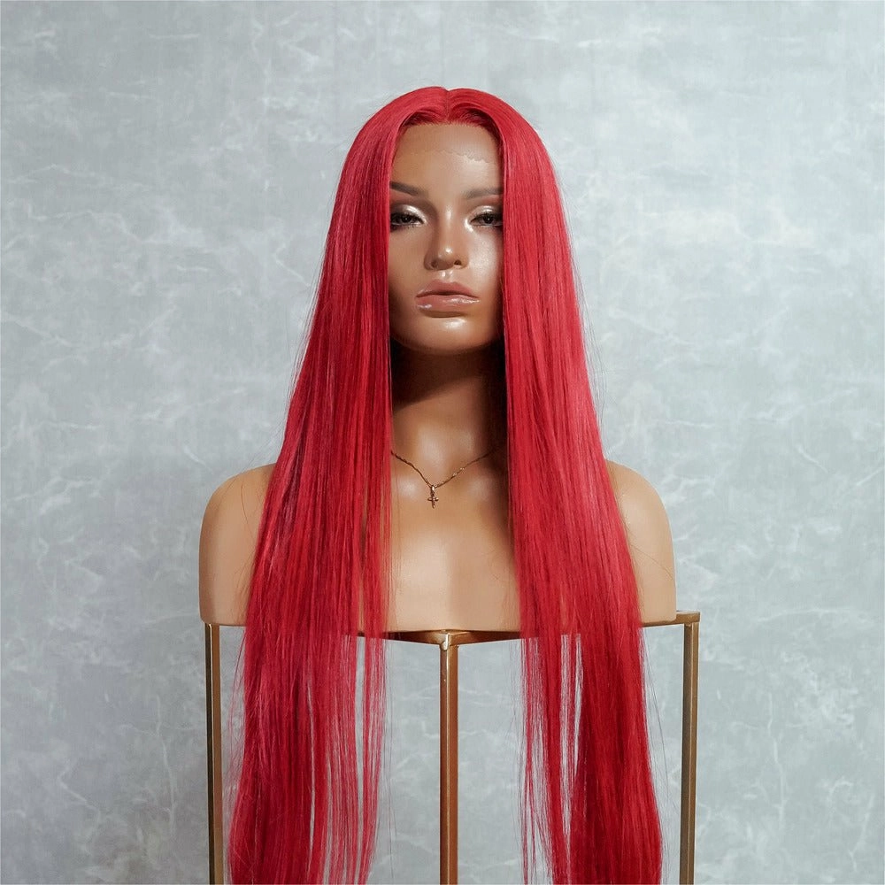 ARIEL 30" Red Lace Front Wig