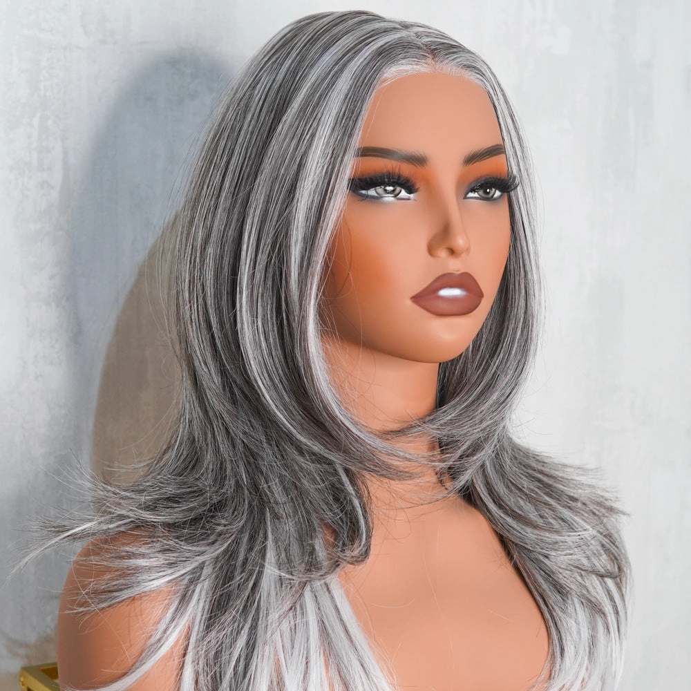 JEAN Ash Grey ( Salt & Pepper ) 13X6 Lace Front Wig