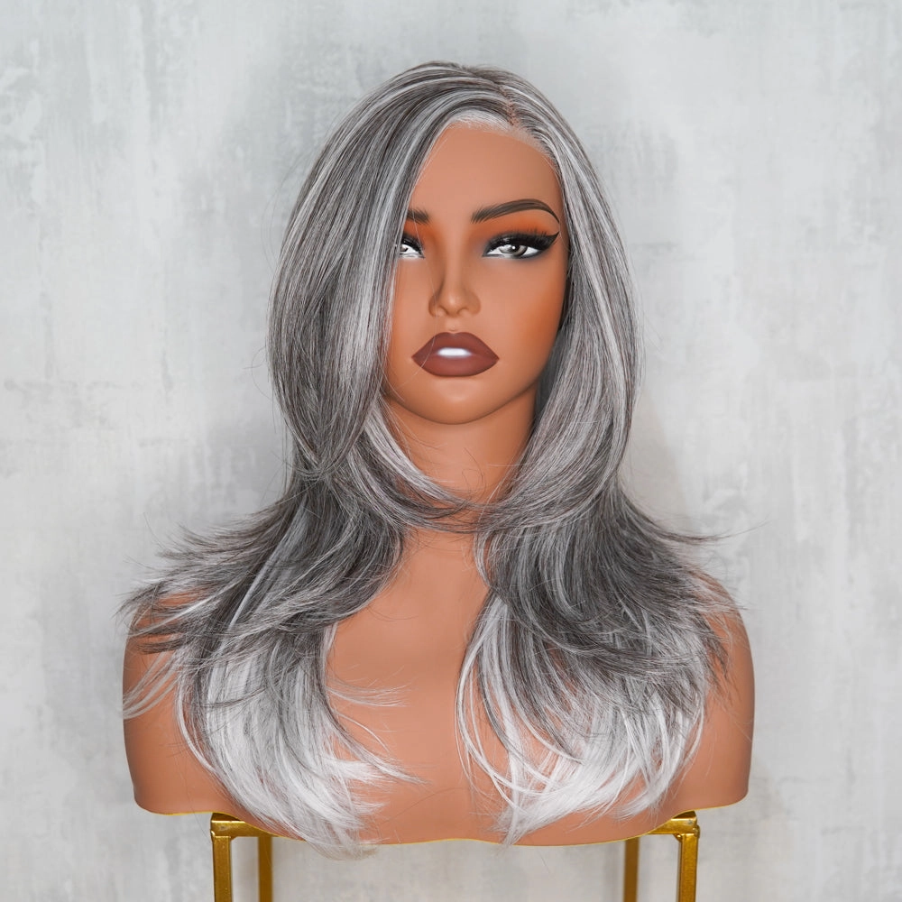 JEAN Ash Grey ( Salt & Pepper ) 13X6 Lace Front Wig