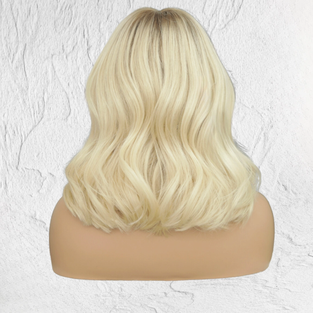 Root Stretch Blonde Human Hair Lace Front Wig