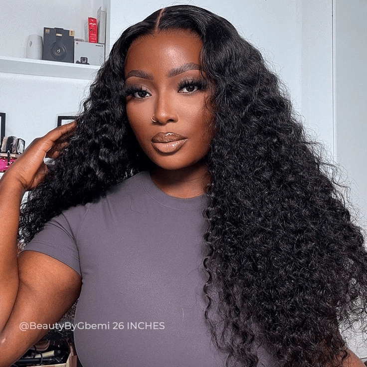 Tuneful 13x4 Undetectable HD Lace Full Frontal Wigs Human Hair 5x5 HD Lace Closure Deep Wave Wigs